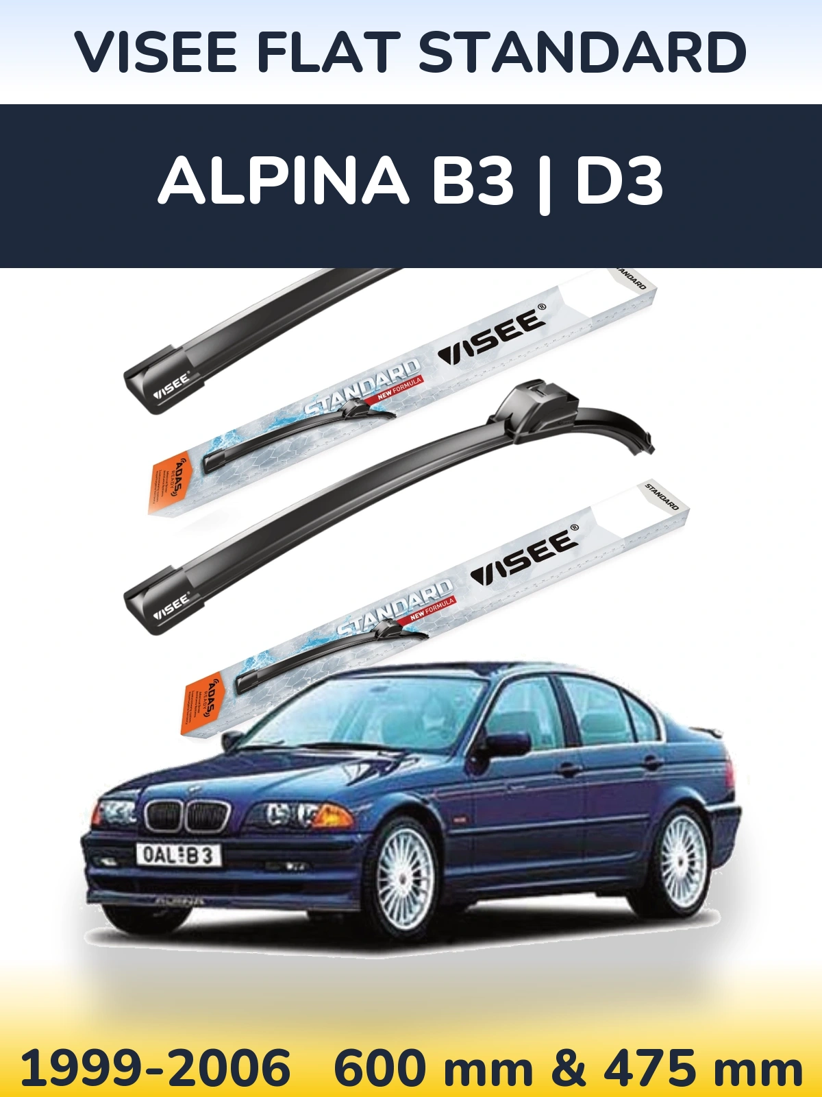 Ștergătoare VISEE FLAT STANDARD pentru Alpina B3 | D3