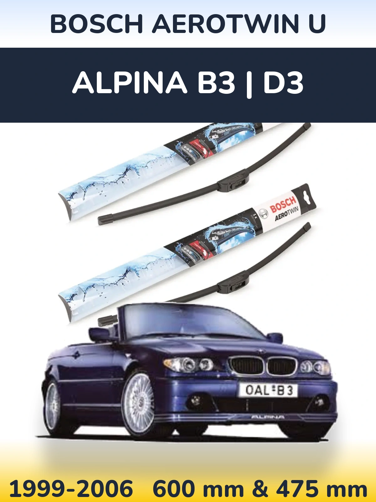 Ștergătoare BOSCH AeroTwin U pentru Alpina B3 | D3