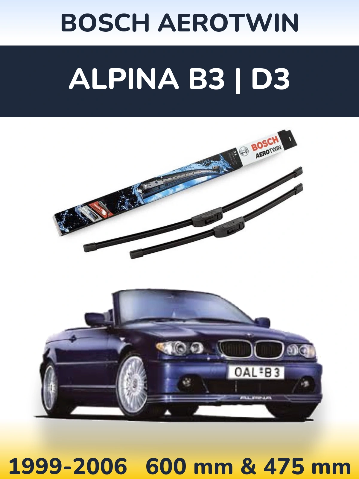 Ștergătoare BOSCH AeroTwin pentru Alpina B3 | D3