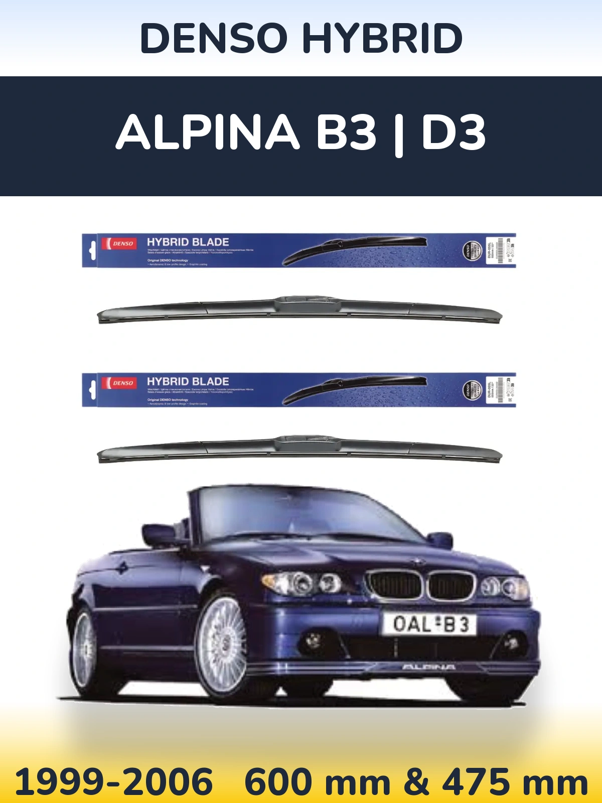 Ștergătoare Denso Hybrid pentru Alpina B3 | D3