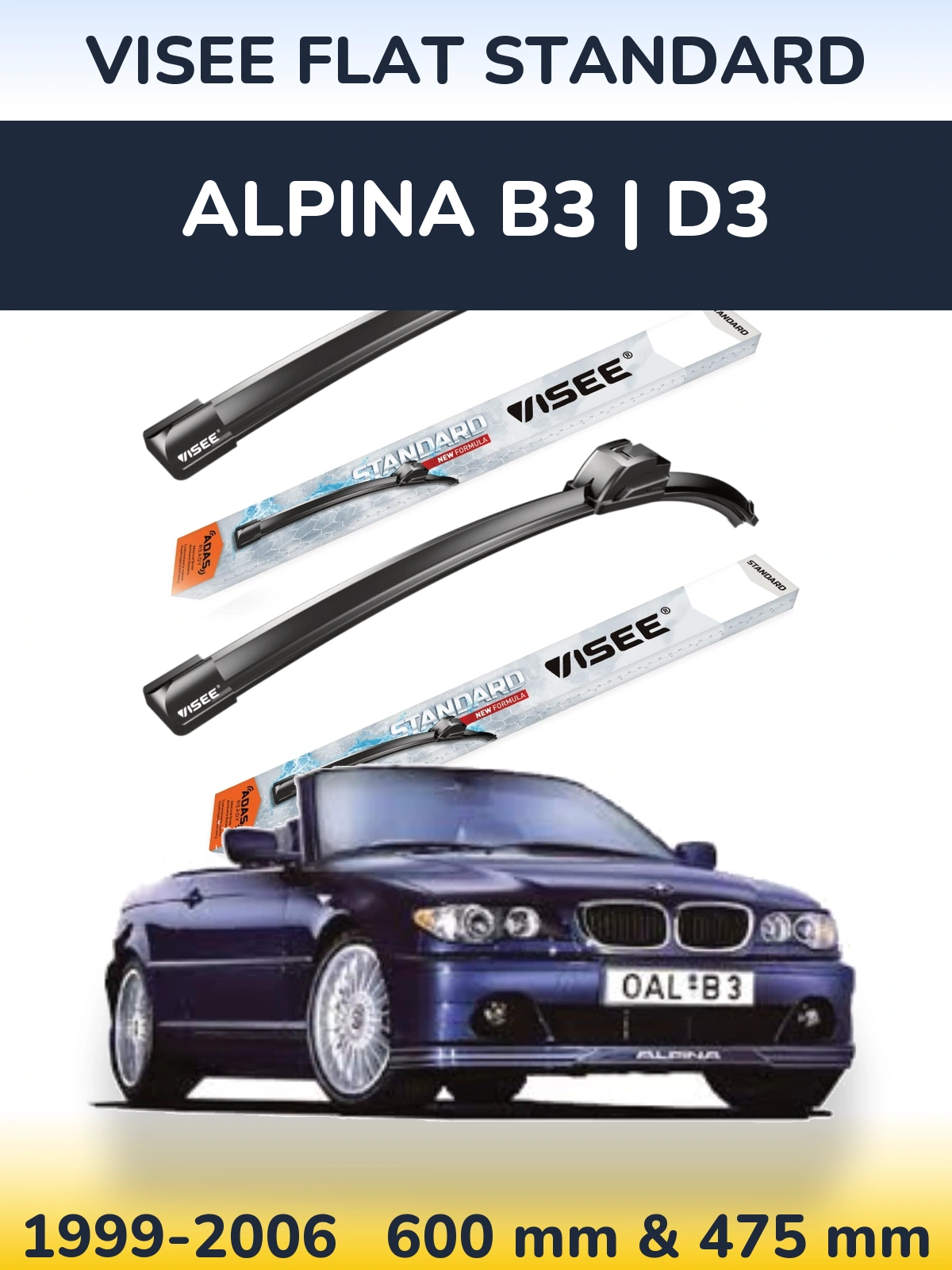 Ștergătoare VISEE FLAT STANDARD pentru Alpina B3 | D3
