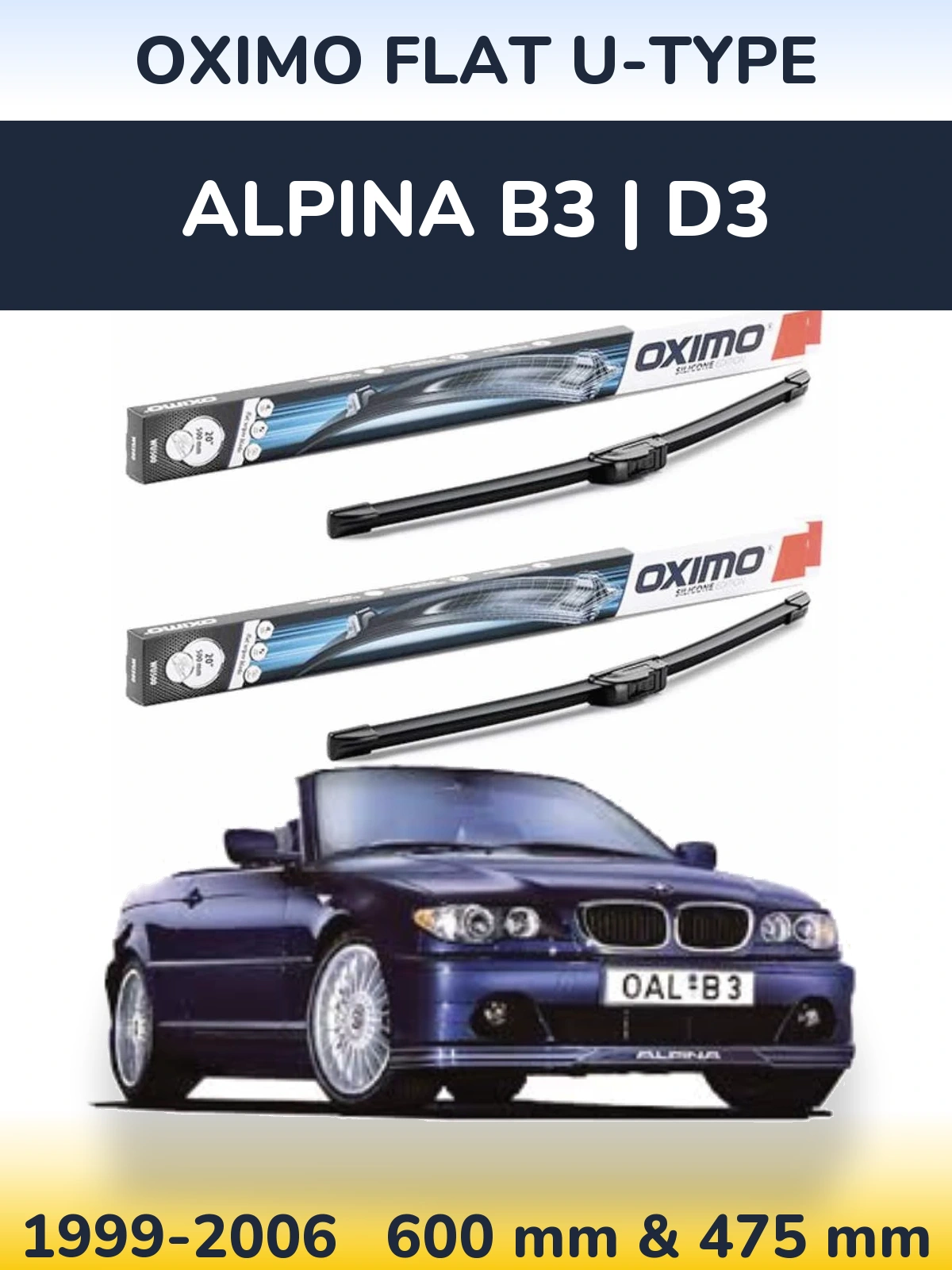 Ștergătoare Oximo Flat U-type pentru Alpina B3 | D3