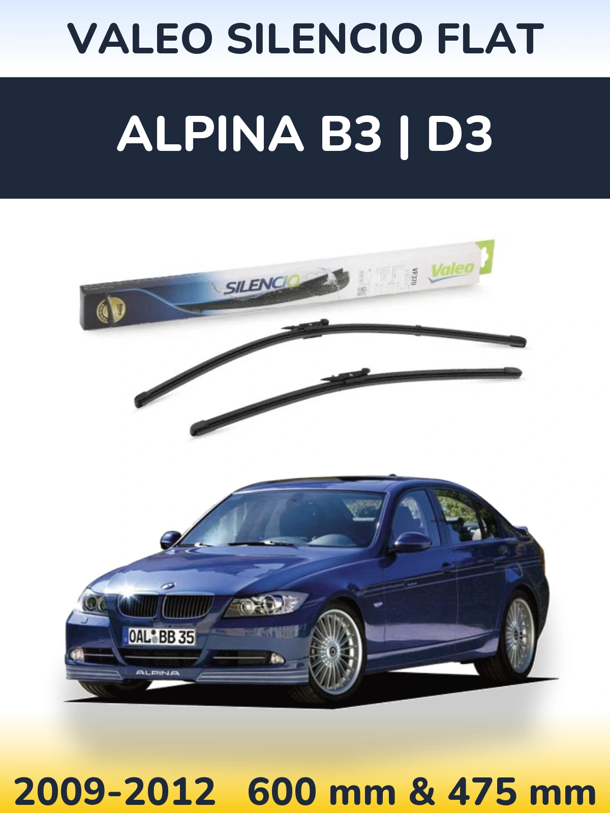 Ștergătoare Valeo Silencio Flat pentru Alpina B3 | D3