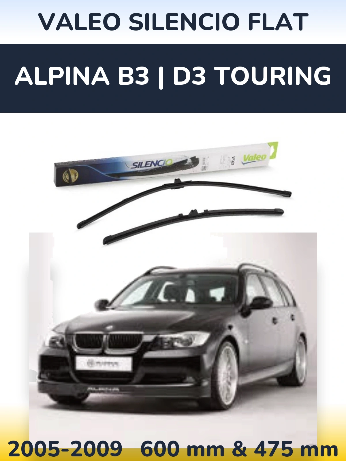 Ștergătoare Valeo Silencio Flat pentru Alpina B3 | D3 Touring