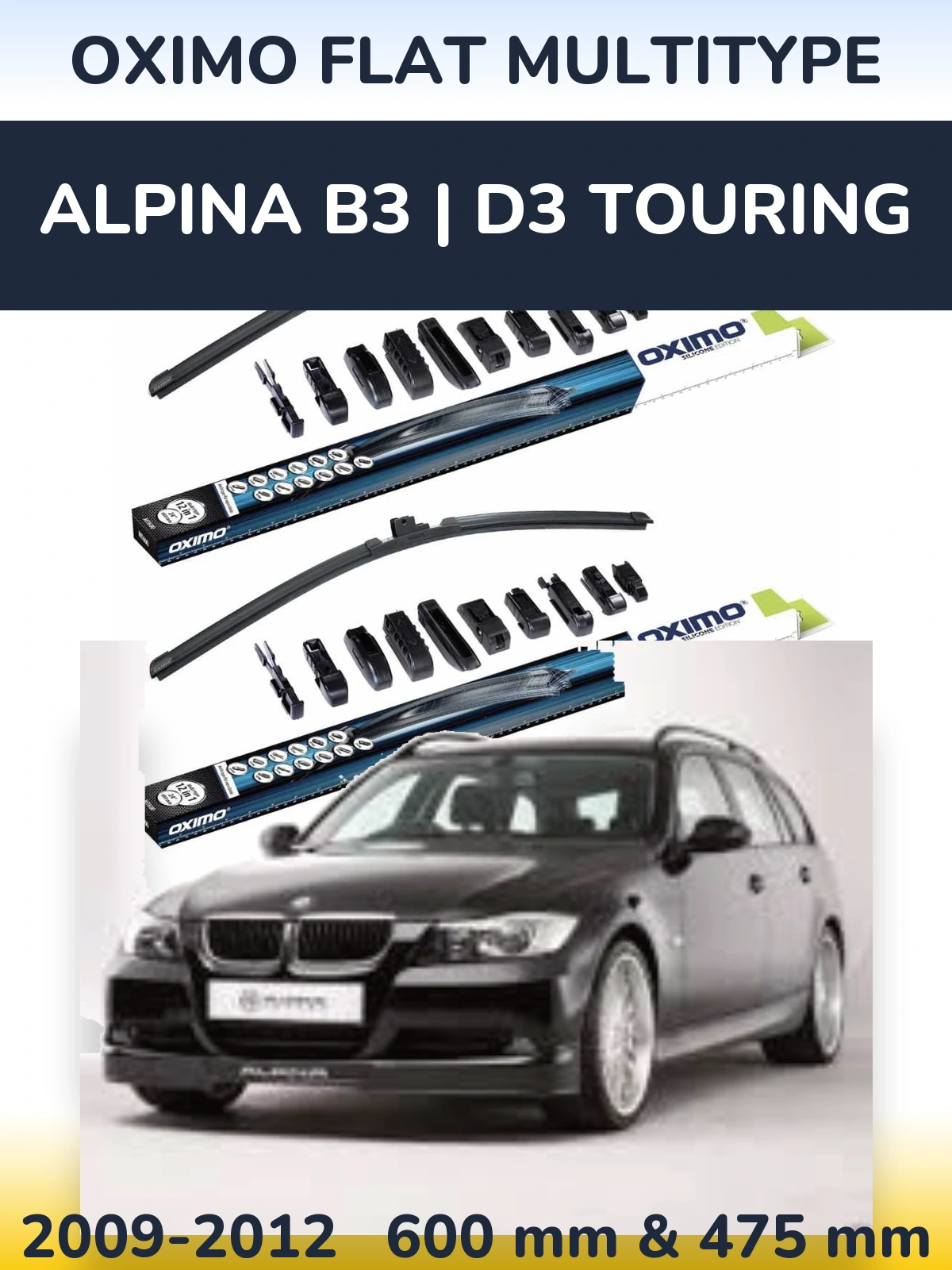 Ștergătoare Oximo Flat MultiTipe pentru Alpina B3 | D3 Touring
