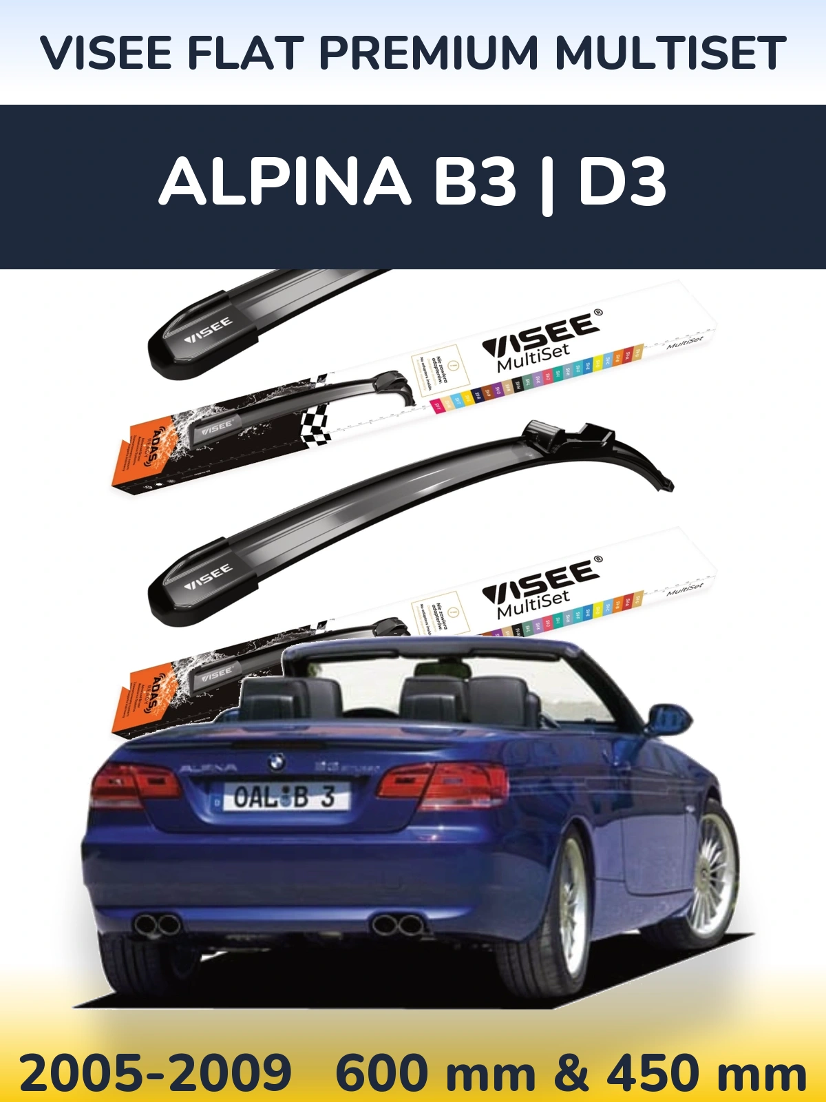 Ștergătoare VISEE FLAT PREMIUM MultiSet pentru Alpina B3 | D3