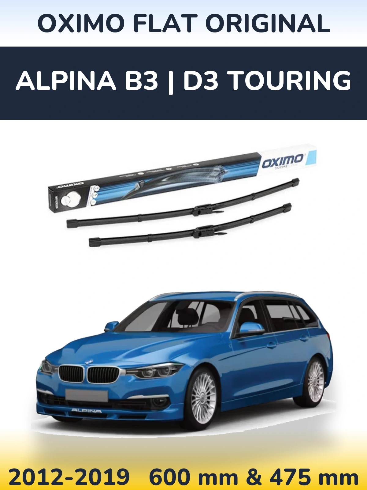 Ștergătoare Oximo Flat Original pentru Alpina B3 | D3 Touring