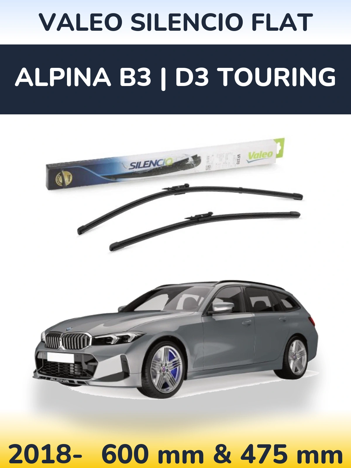 Ștergătoare Valeo Silencio Flat pentru Alpina B3 | D3 Touring