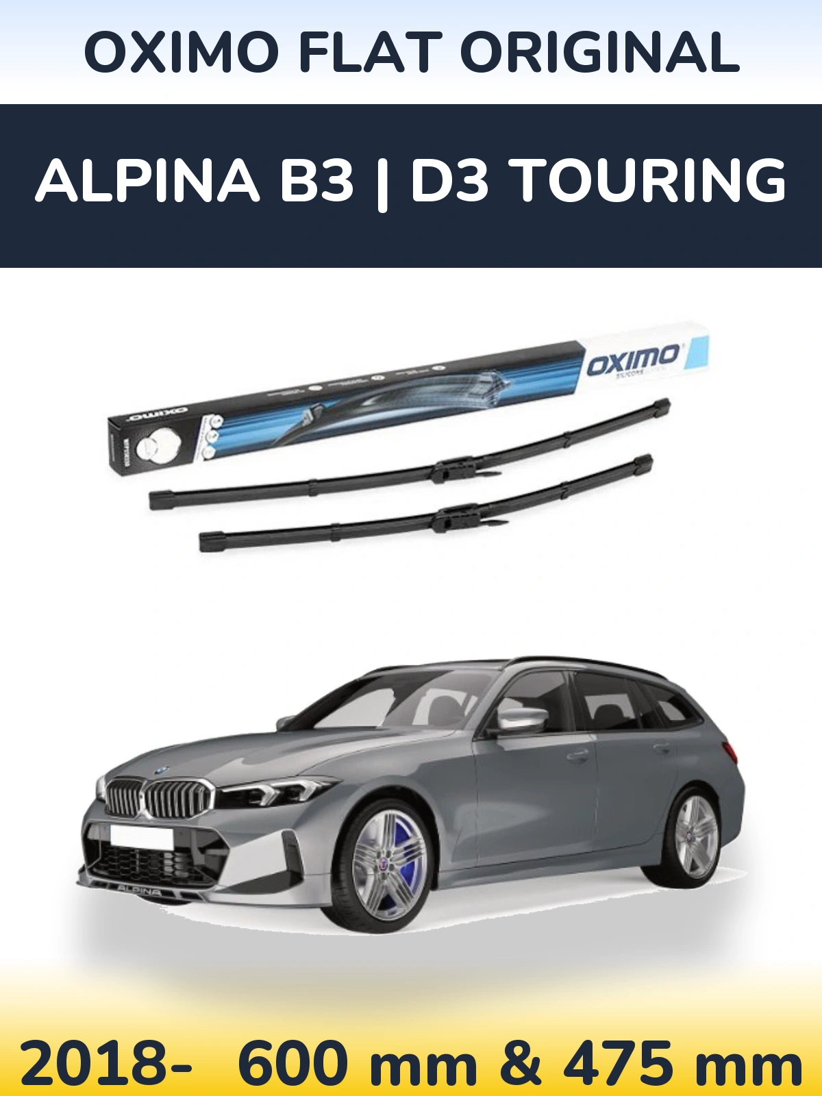 Ștergătoare Oximo Flat Original pentru Alpina B3 | D3 Touring