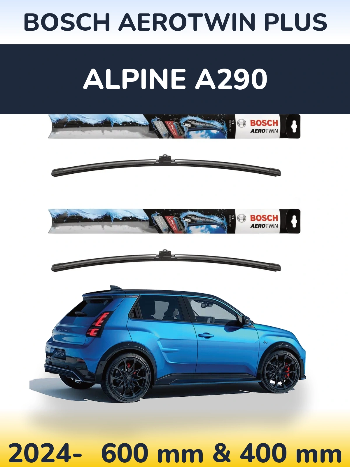 Ștergătoare BOSCH AeroTwin Plus pentru Alpine A290