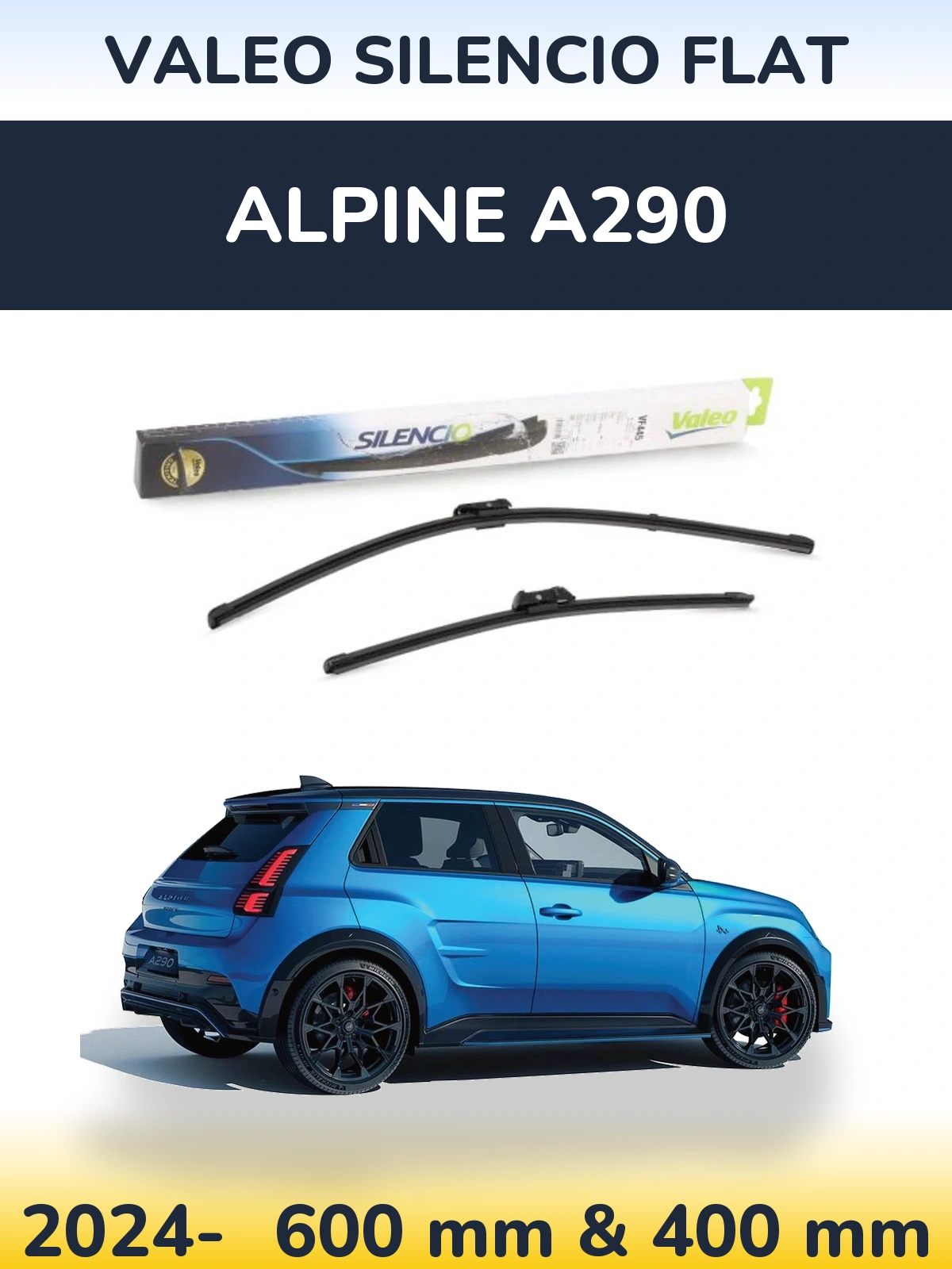 Ștergătoare Valeo Silencio Flat pentru Alpine A290