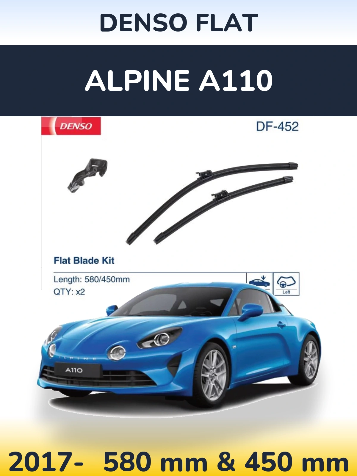Ștergătoare Denso Flat pentru Alpine A110