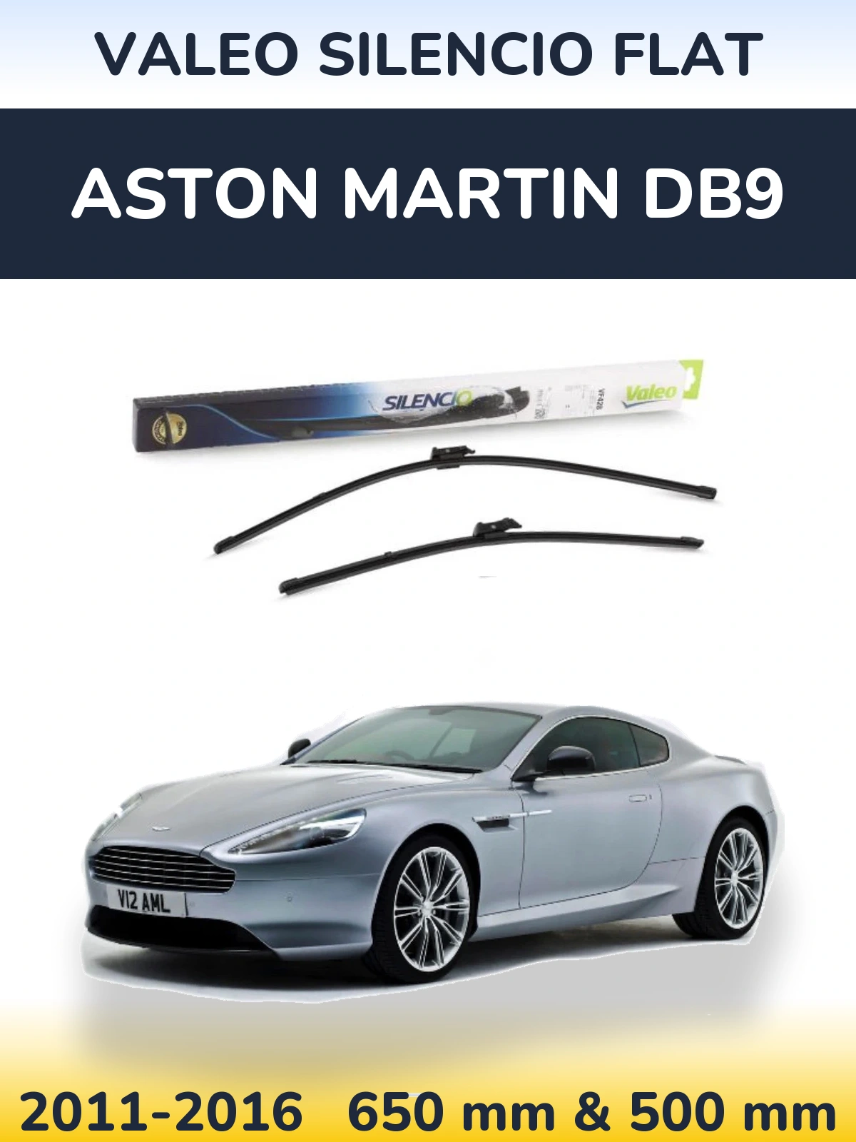 Ștergătoare Valeo Silencio Flat pentru Aston Martin DB9