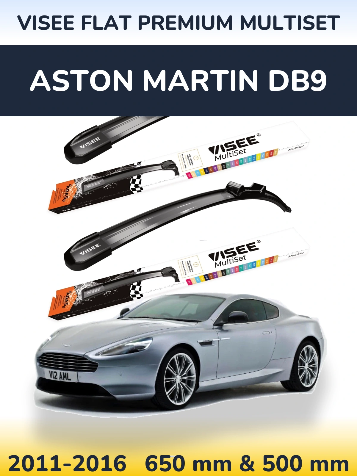 Ștergătoare VISEE FLAT PREMIUM MultiSet pentru Aston Martin DB9