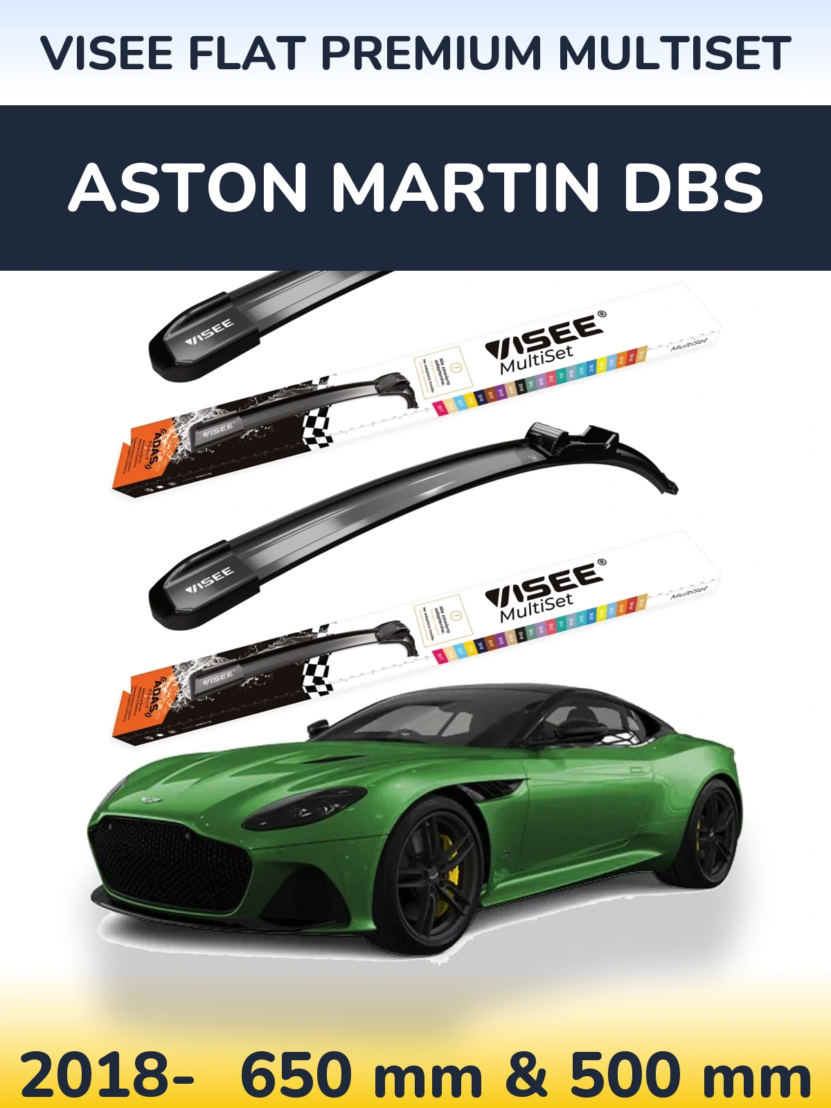 Ștergătoare VISEE FLAT PREMIUM MultiSet pentru Aston Martin DBS