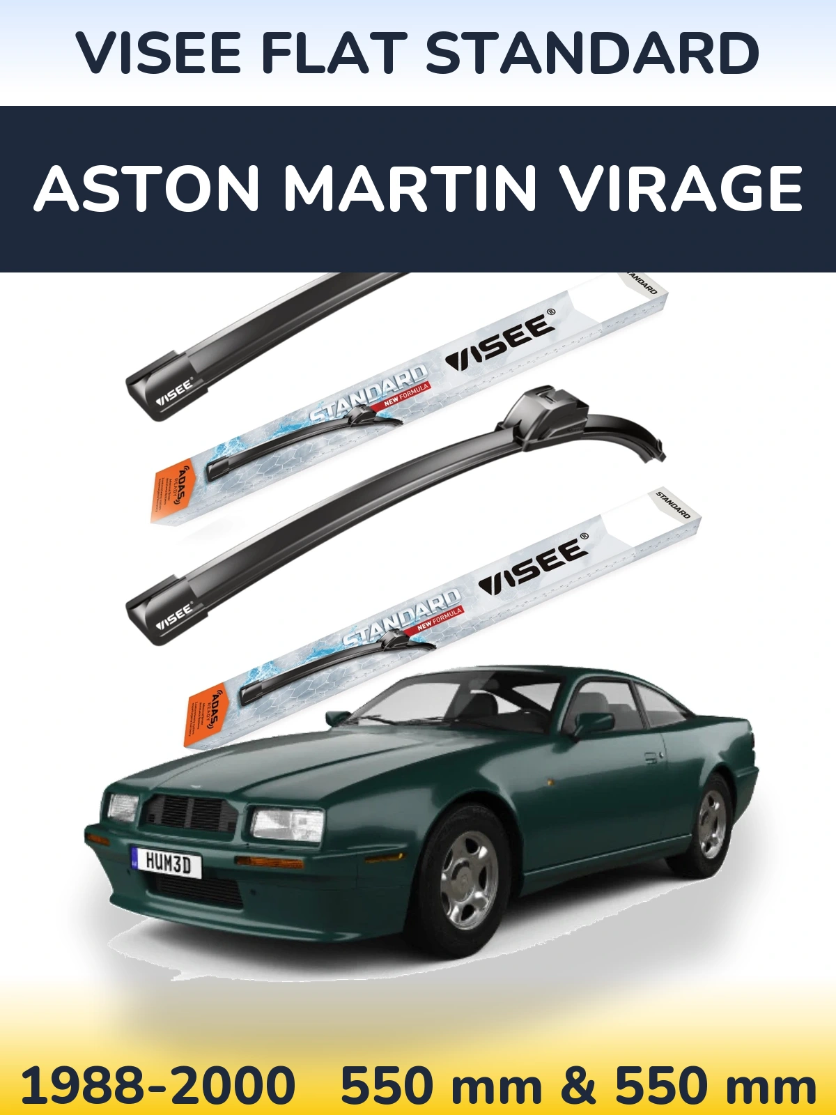 Ștergătoare VISEE FLAT STANDARD pentru Aston Martin Virage