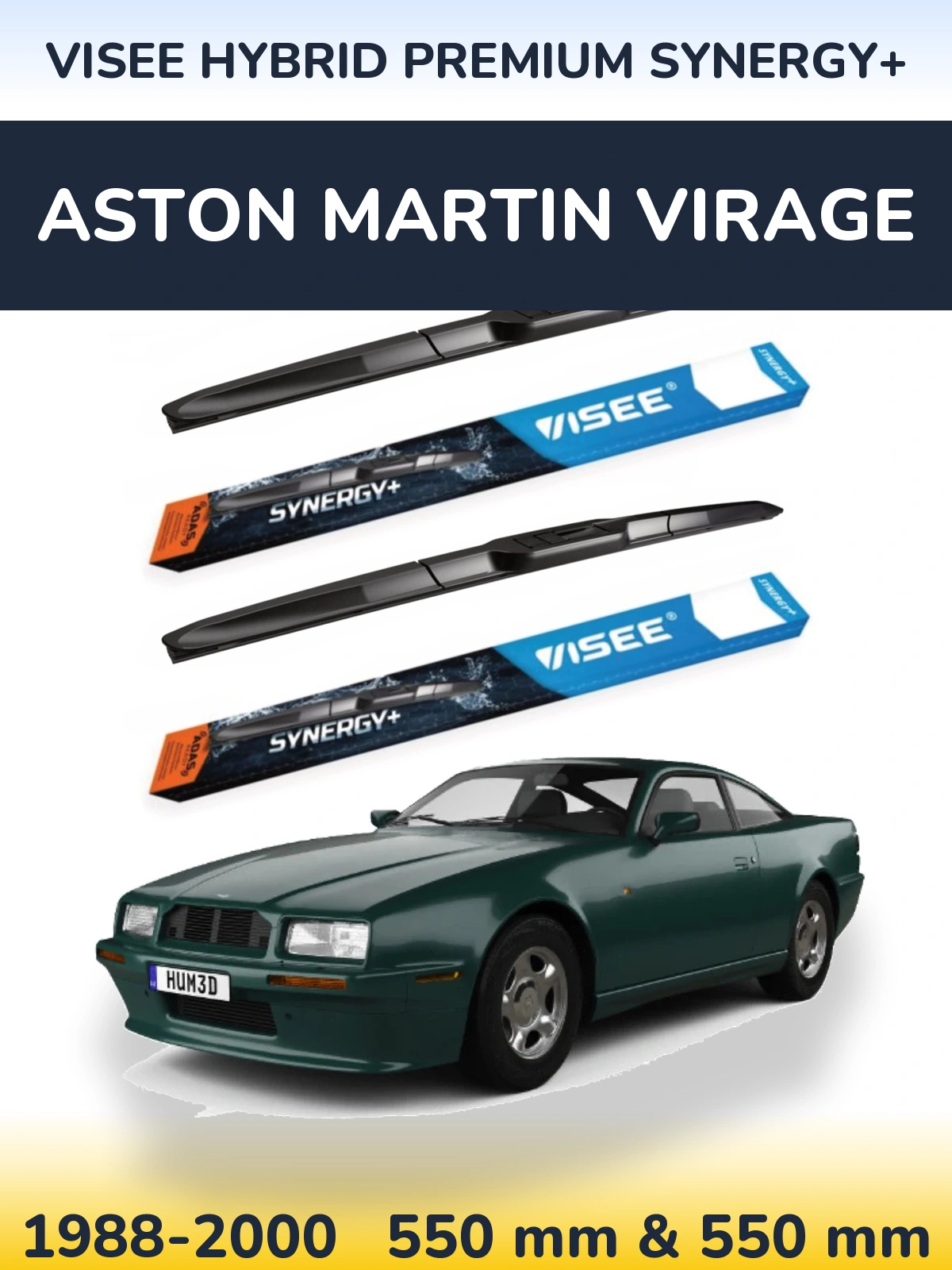 Ștergătoare VISEE HYBRID PREMIUM SYNERGY+ pentru Aston Martin Virage
