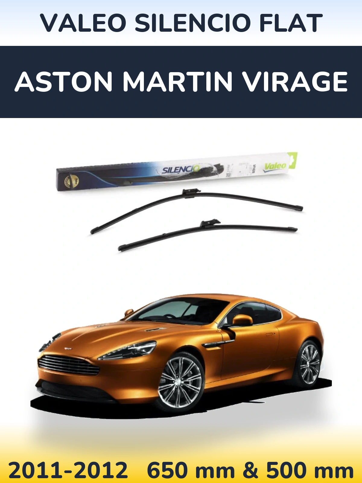 Ștergătoare Valeo Silencio Flat pentru Aston Martin Virage