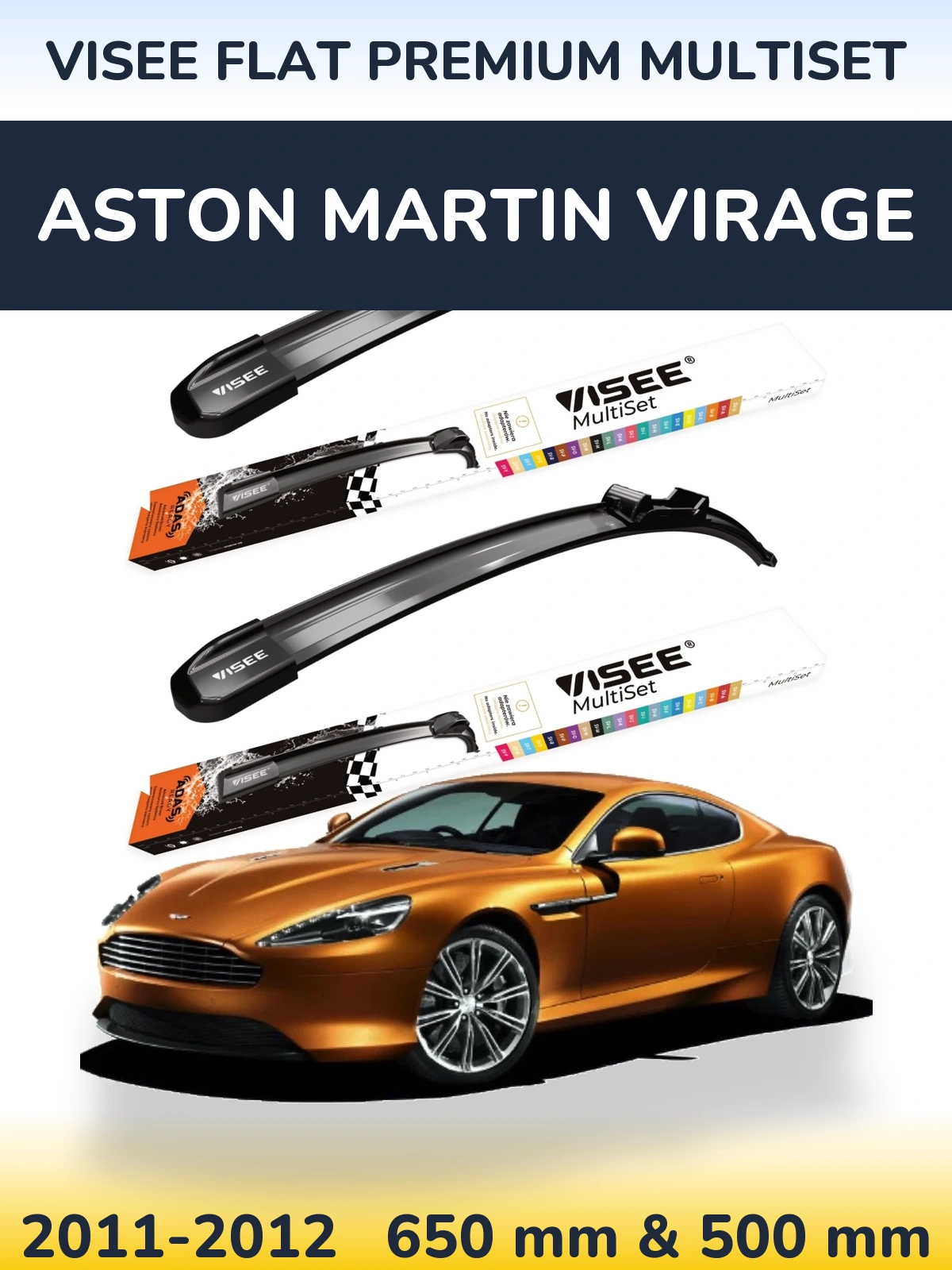 Ștergătoare VISEE FLAT PREMIUM MultiSet pentru Aston Martin Virage
