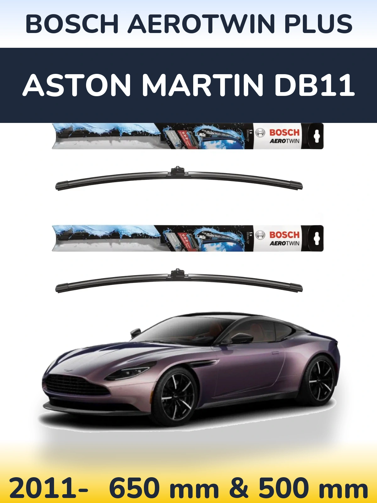 Ștergătoare BOSCH AeroTwin Plus pentru Aston Martin DB11