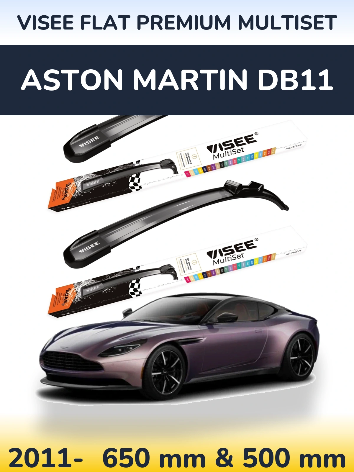 Ștergătoare VISEE FLAT PREMIUM MultiSet pentru Aston Martin DB11