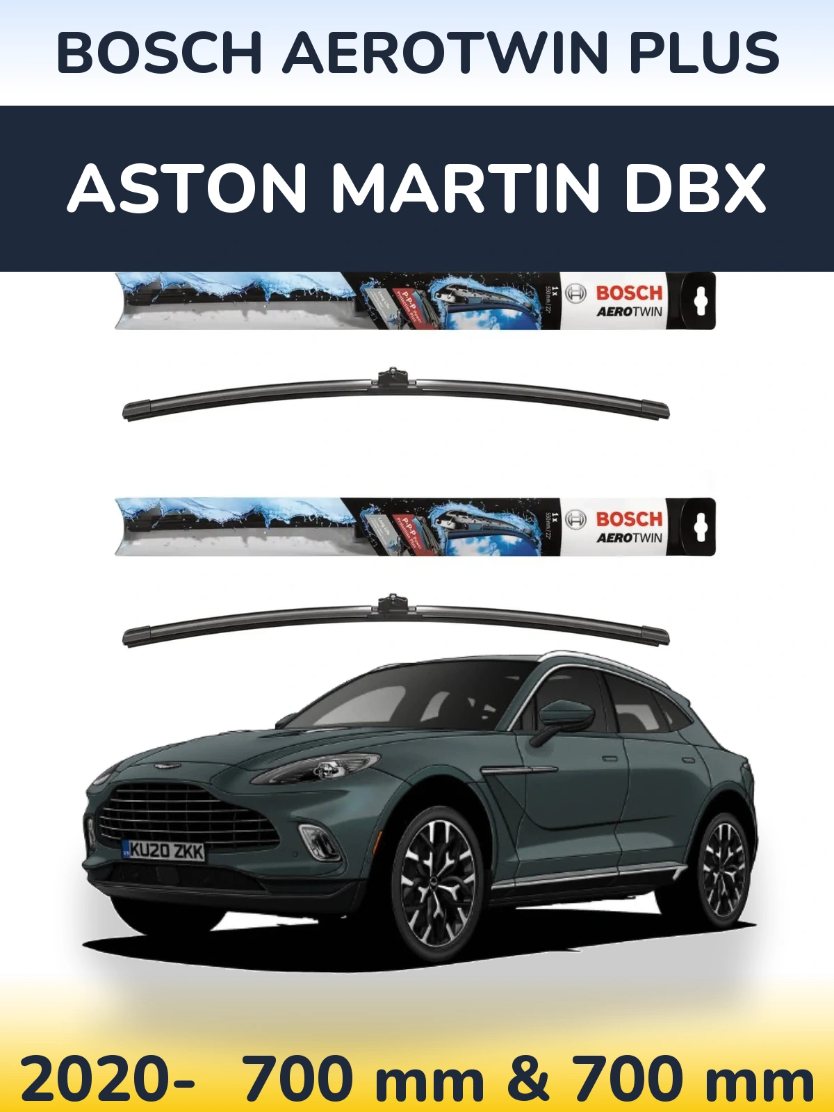 Ștergătoare BOSCH AeroTwin Plus pentru Aston Martin DBX