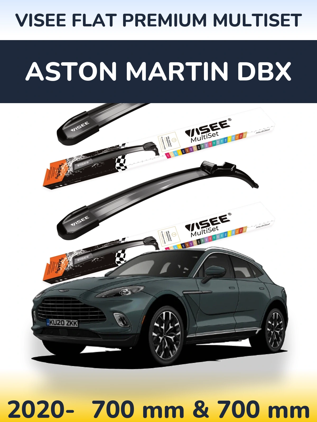 Ștergătoare VISEE FLAT PREMIUM MultiSet pentru Aston Martin DBX