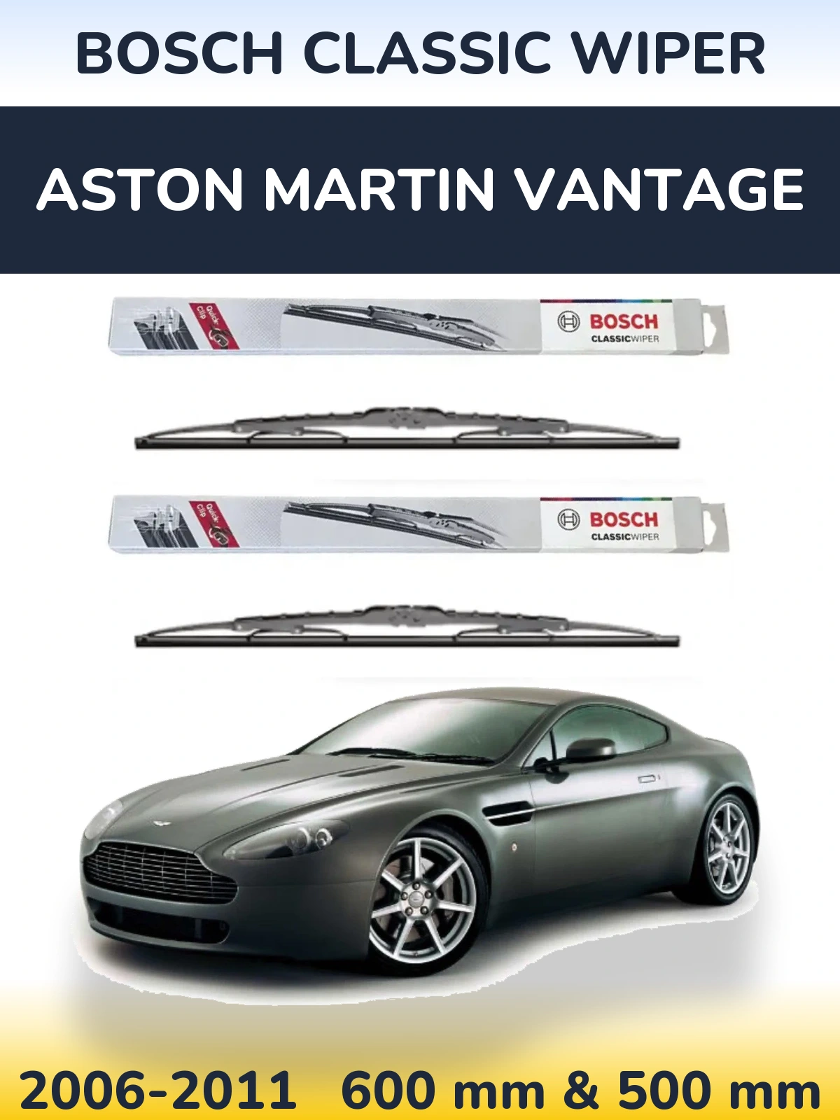 Ștergătoare BOSCH Classic Wiper pentru Aston Martin Vantage