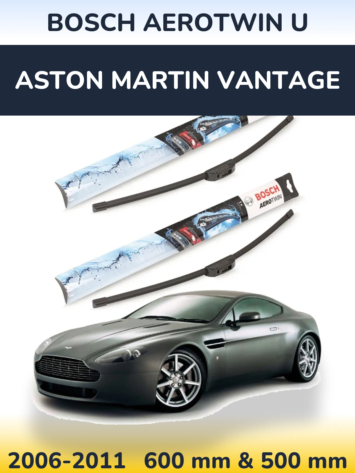 Ștergătoare BOSCH AeroTwin U pentru Aston Martin Vantage