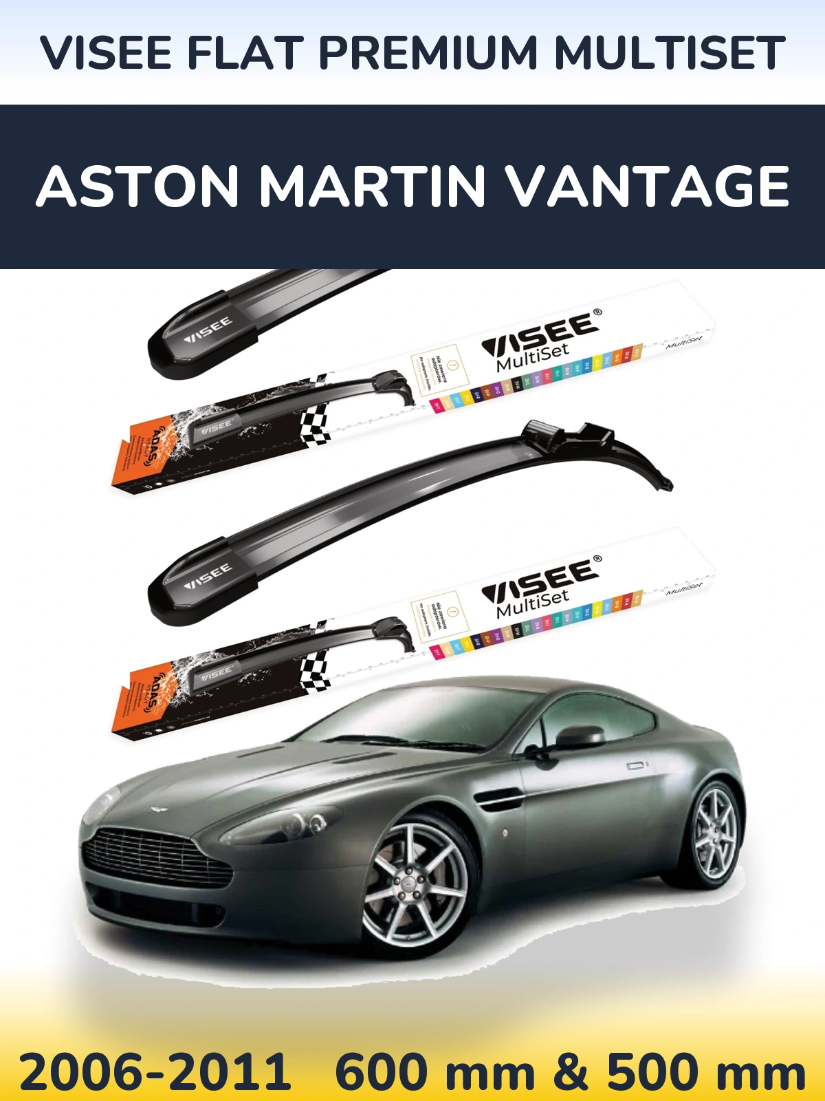Ștergătoare VISEE FLAT PREMIUM MultiSet pentru Aston Martin Vantage