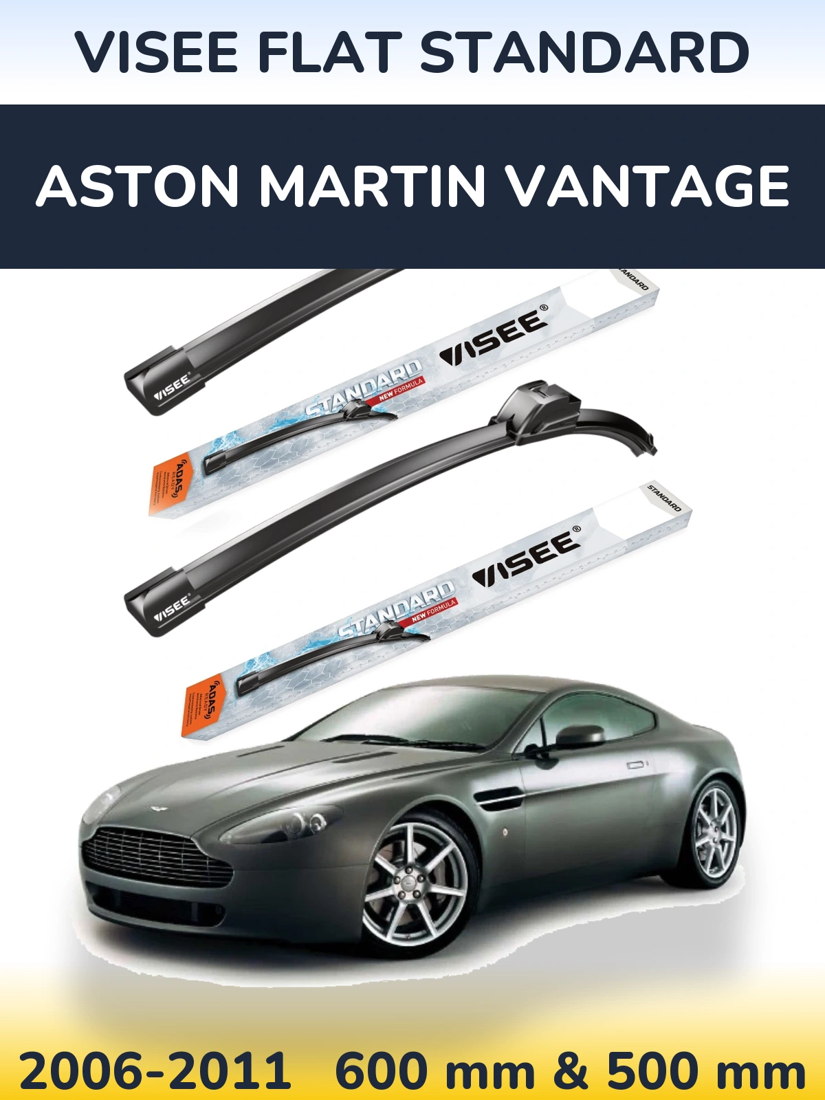 Ștergătoare VISEE FLAT STANDARD pentru Aston Martin Vantage