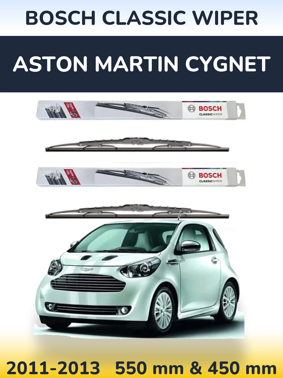 Ștergătoare BOSCH Classic Wiper pentru Aston Martin Cygnet
