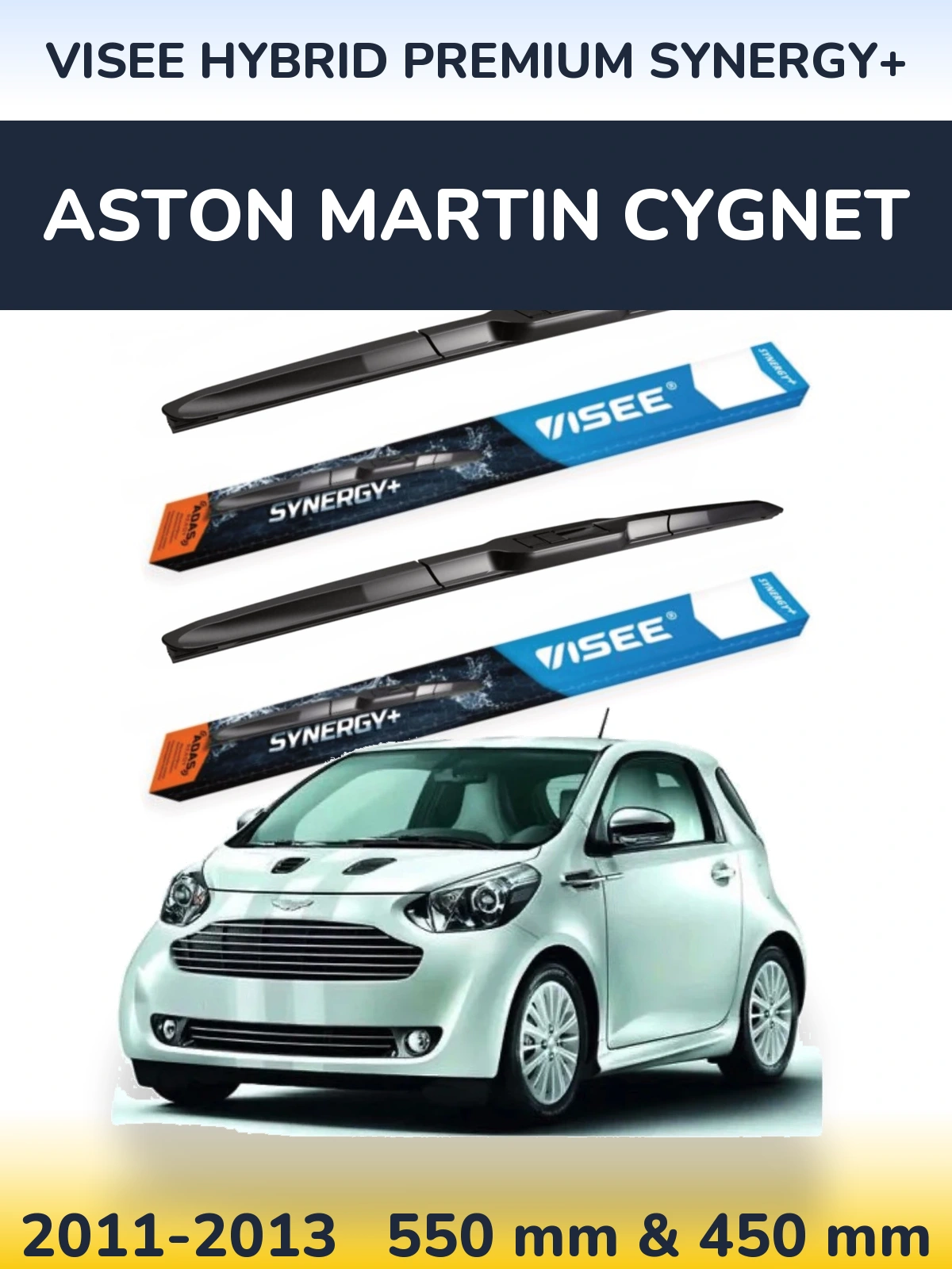 Ștergătoare VISEE HYBRID PREMIUM SYNERGY+ pentru Aston Martin Cygnet