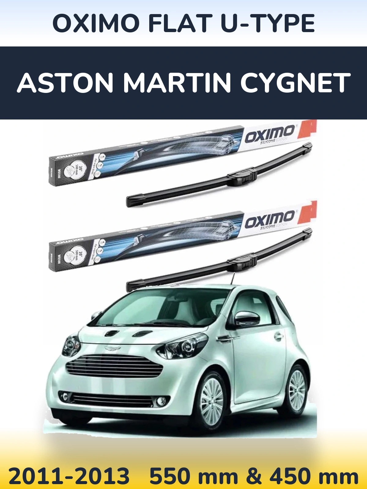 Ștergătoare Oximo Flat U-type pentru Aston Martin Cygnet