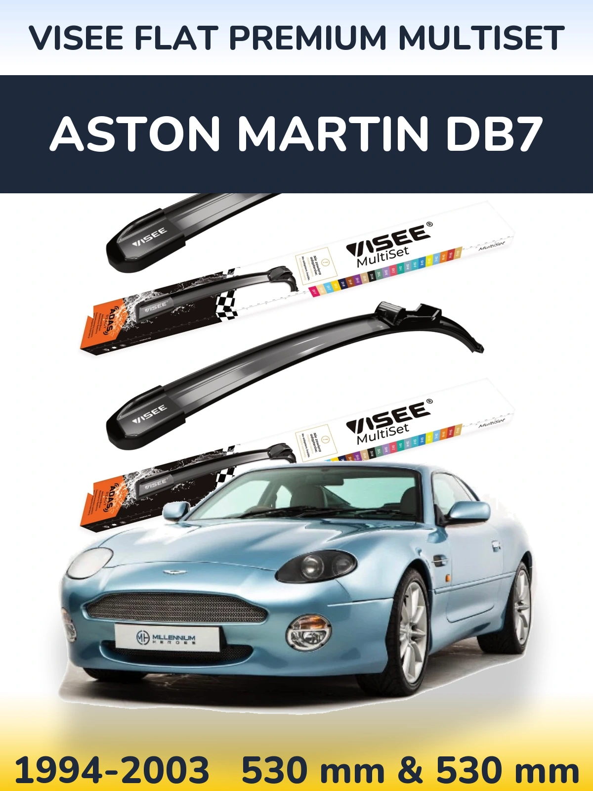 Ștergătoare VISEE FLAT PREMIUM MultiSet pentru Aston Martin DB7