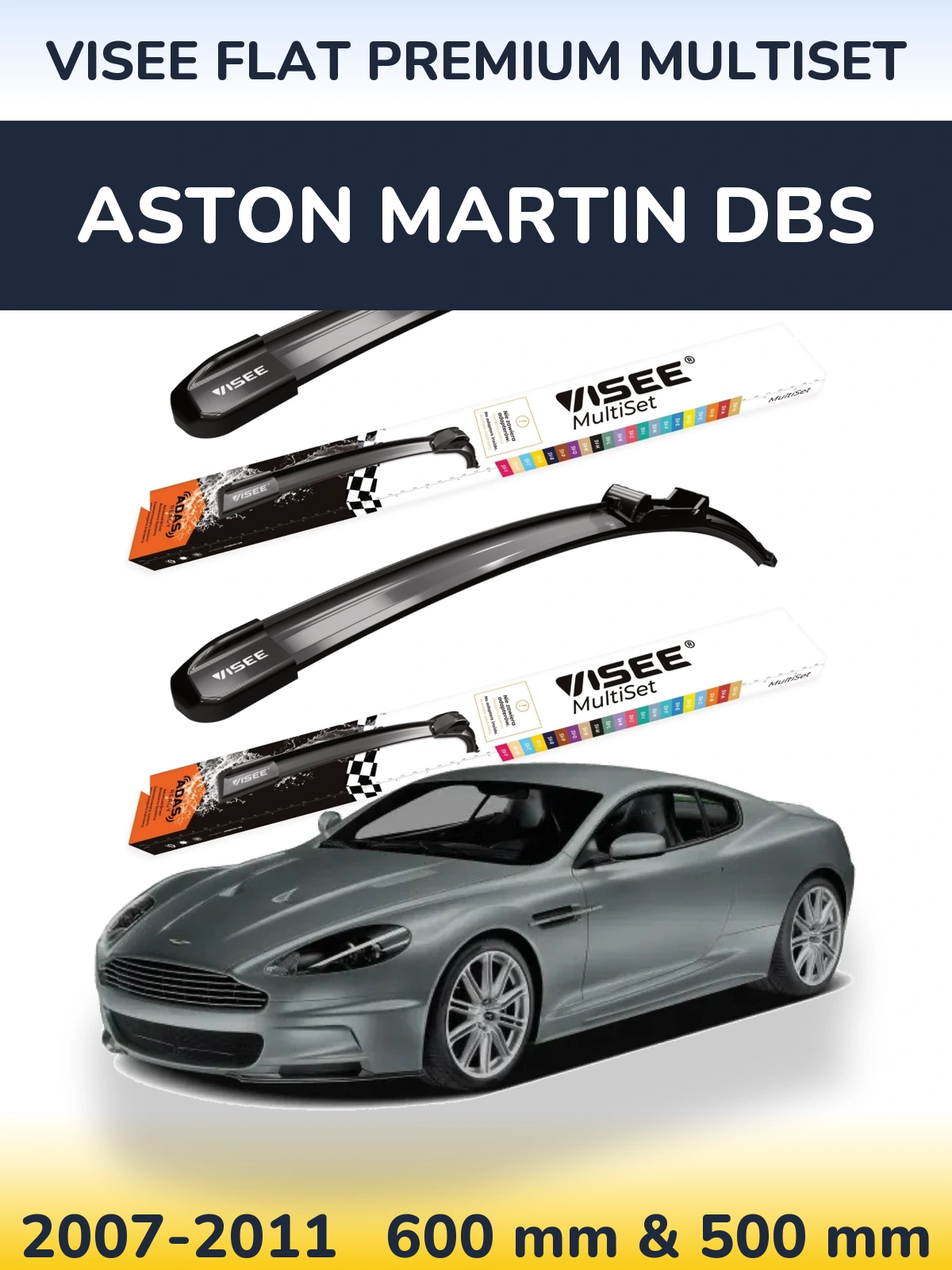 Ștergătoare VISEE FLAT PREMIUM MultiSet pentru Aston Martin DBS