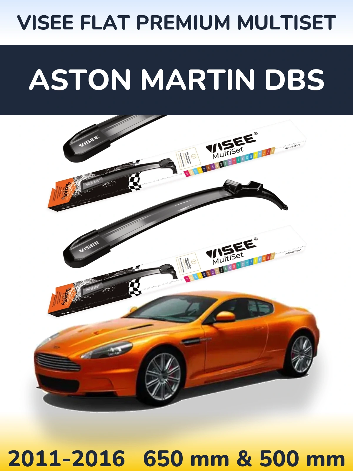 Ștergătoare VISEE FLAT PREMIUM MultiSet pentru Aston Martin DBS