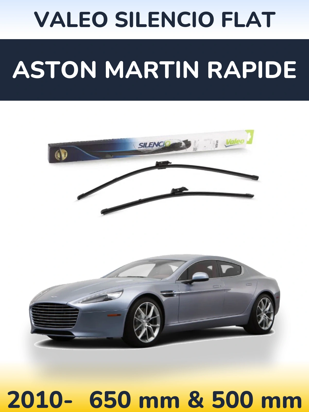 Ștergătoare Valeo Silencio Flat pentru Aston Martin Rapide