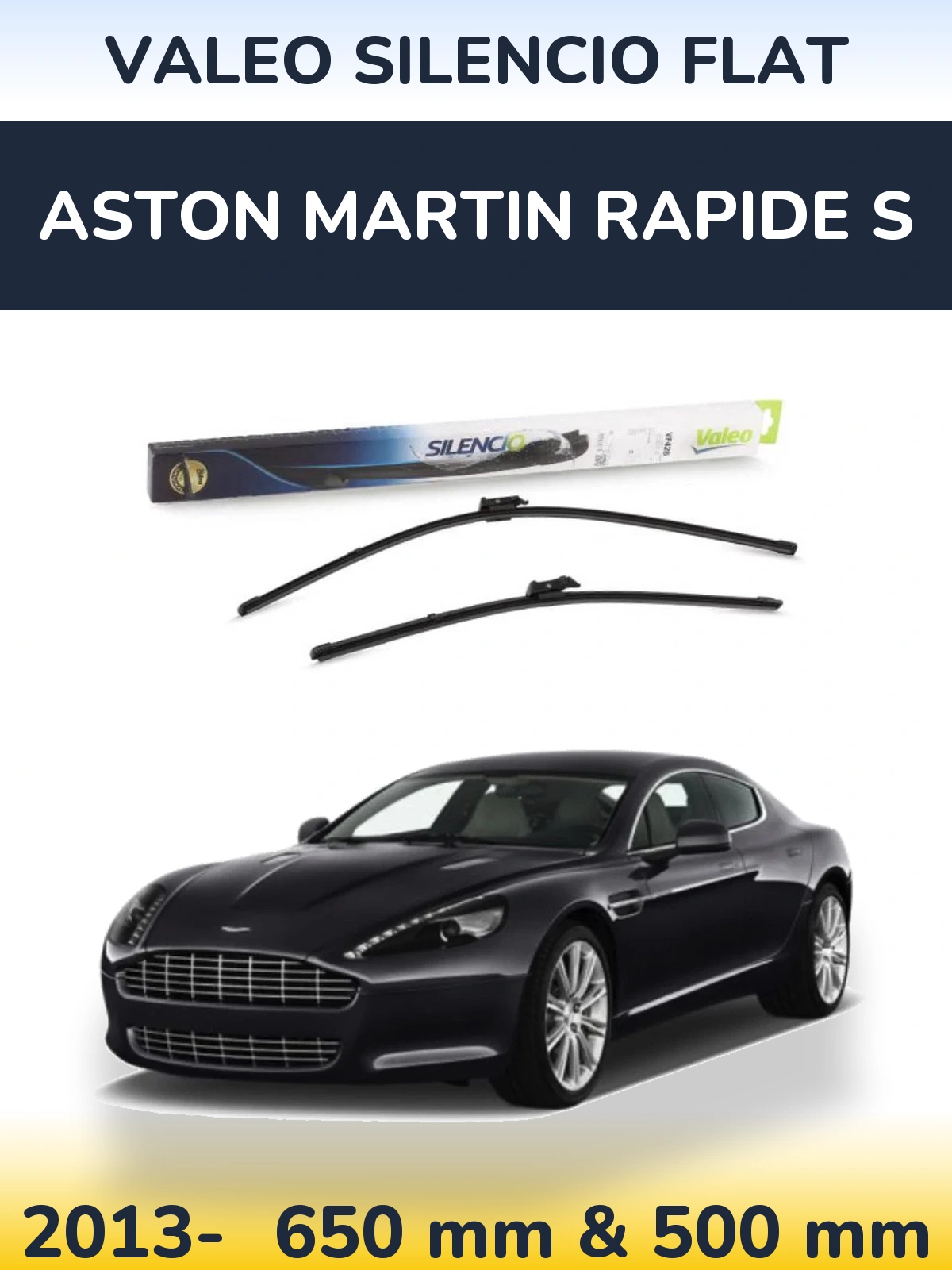 Ștergătoare Valeo Silencio Flat pentru Aston Martin Rapide S