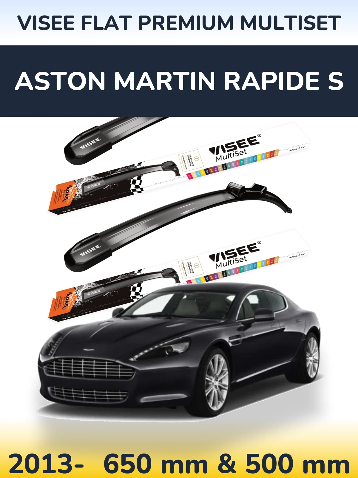 Ștergătoare VISEE FLAT PREMIUM MultiSet pentru Aston Martin Rapide S