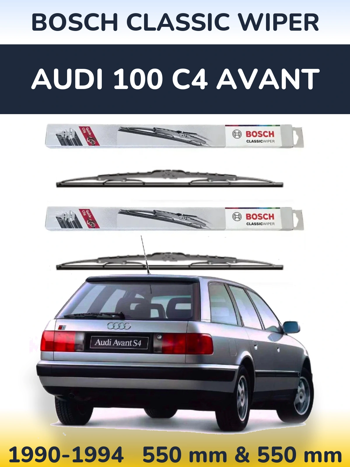 Ștergătoare BOSCH Classic Wiper pentru Audi 100 C4 Avant