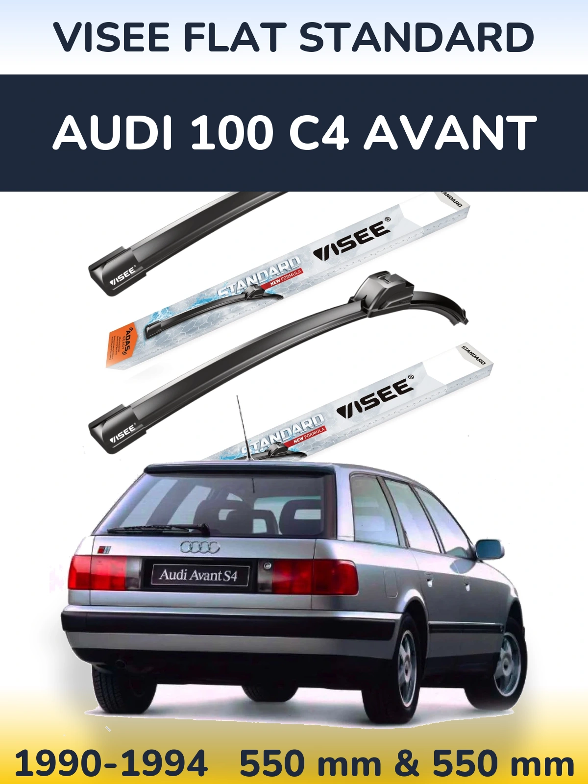 Ștergătoare VISEE FLAT STANDARD pentru Audi 100 C4 Avant
