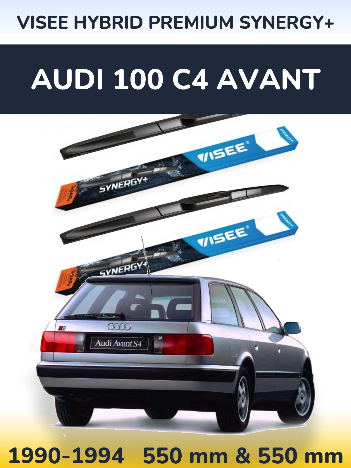 Ștergătoare VISEE HYBRID PREMIUM SYNERGY+ pentru Audi 100 C4 Avant