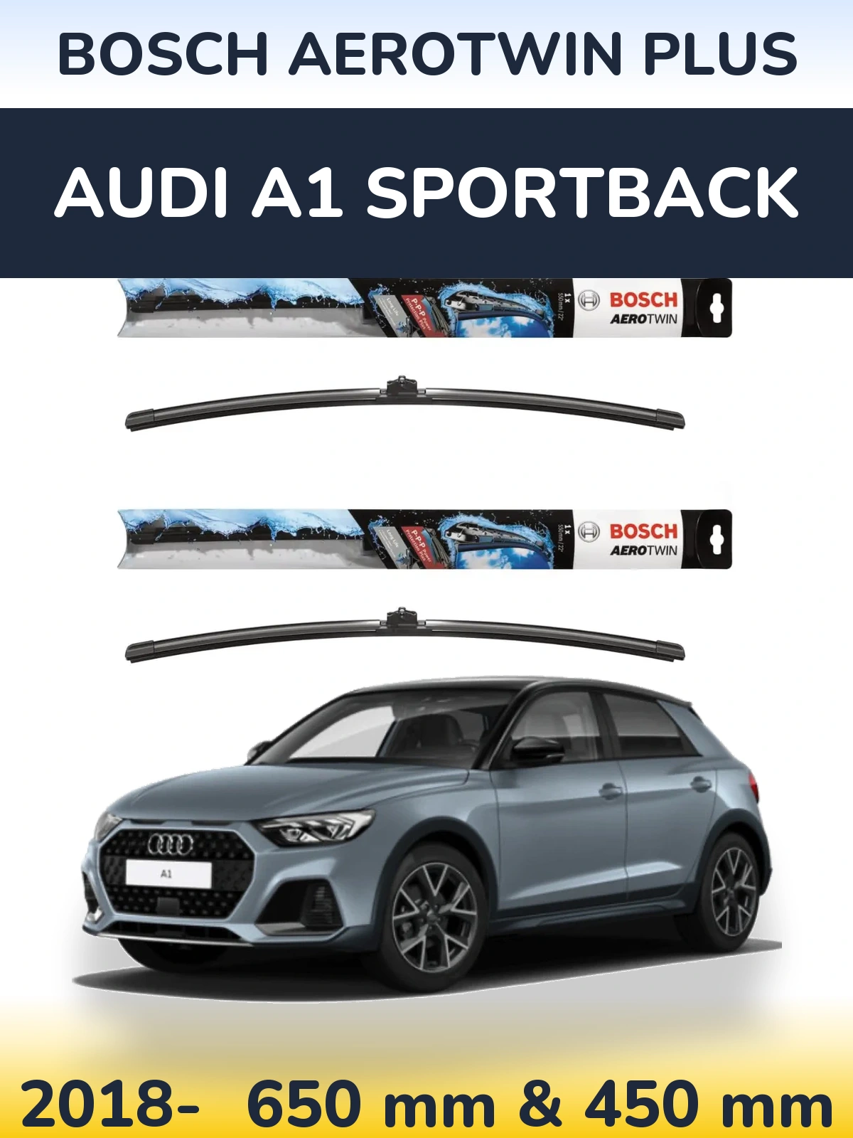 Ștergătoare BOSCH AeroTwin Plus pentru Audi A1 Sportback