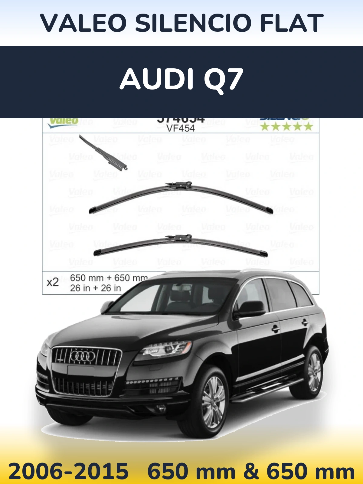 Ștergătoare Valeo Silencio Flat pentru Audi Q7