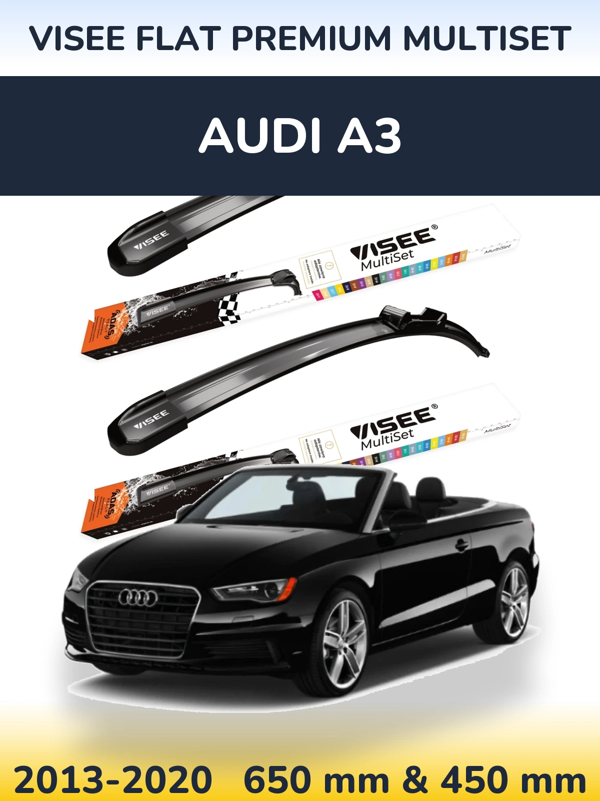 Ștergătoare VISEE FLAT PREMIUM MultiSet pentru Audi A3