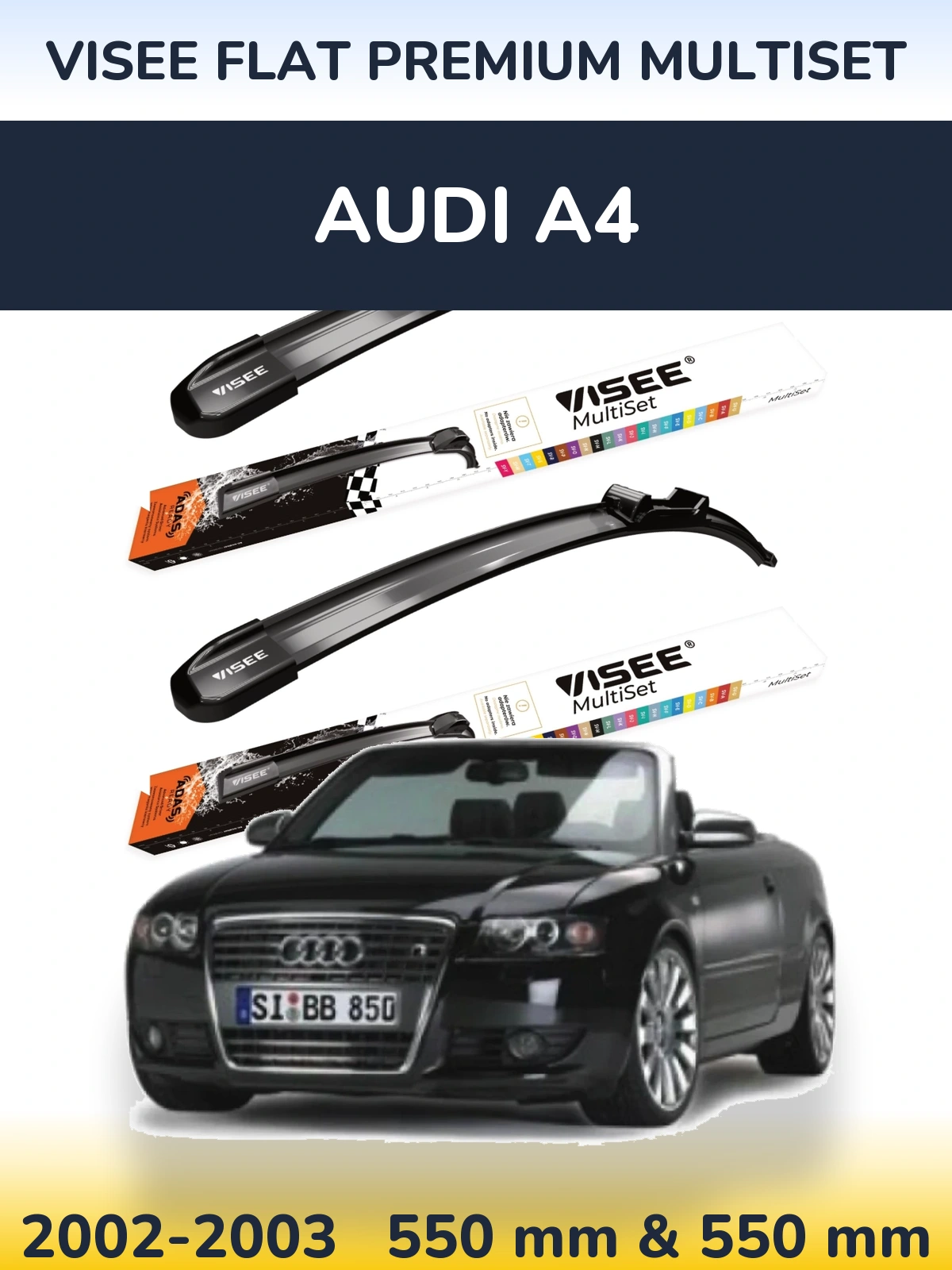 Ștergătoare VISEE FLAT PREMIUM MultiSet pentru Audi A4