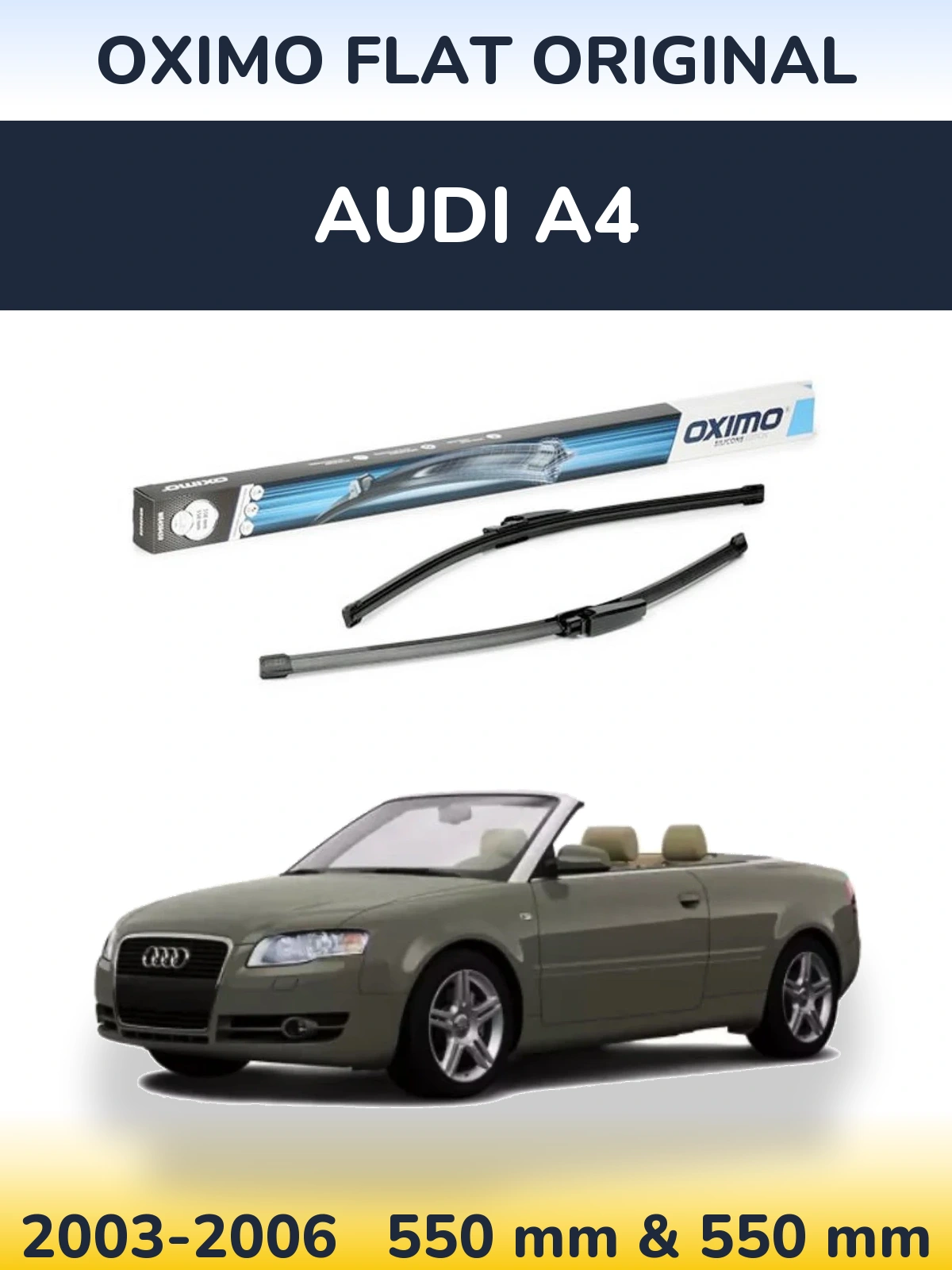 Комплект передних дворников Oximo Flat Original 550 & 550 мм для Audi A4 2003-2006