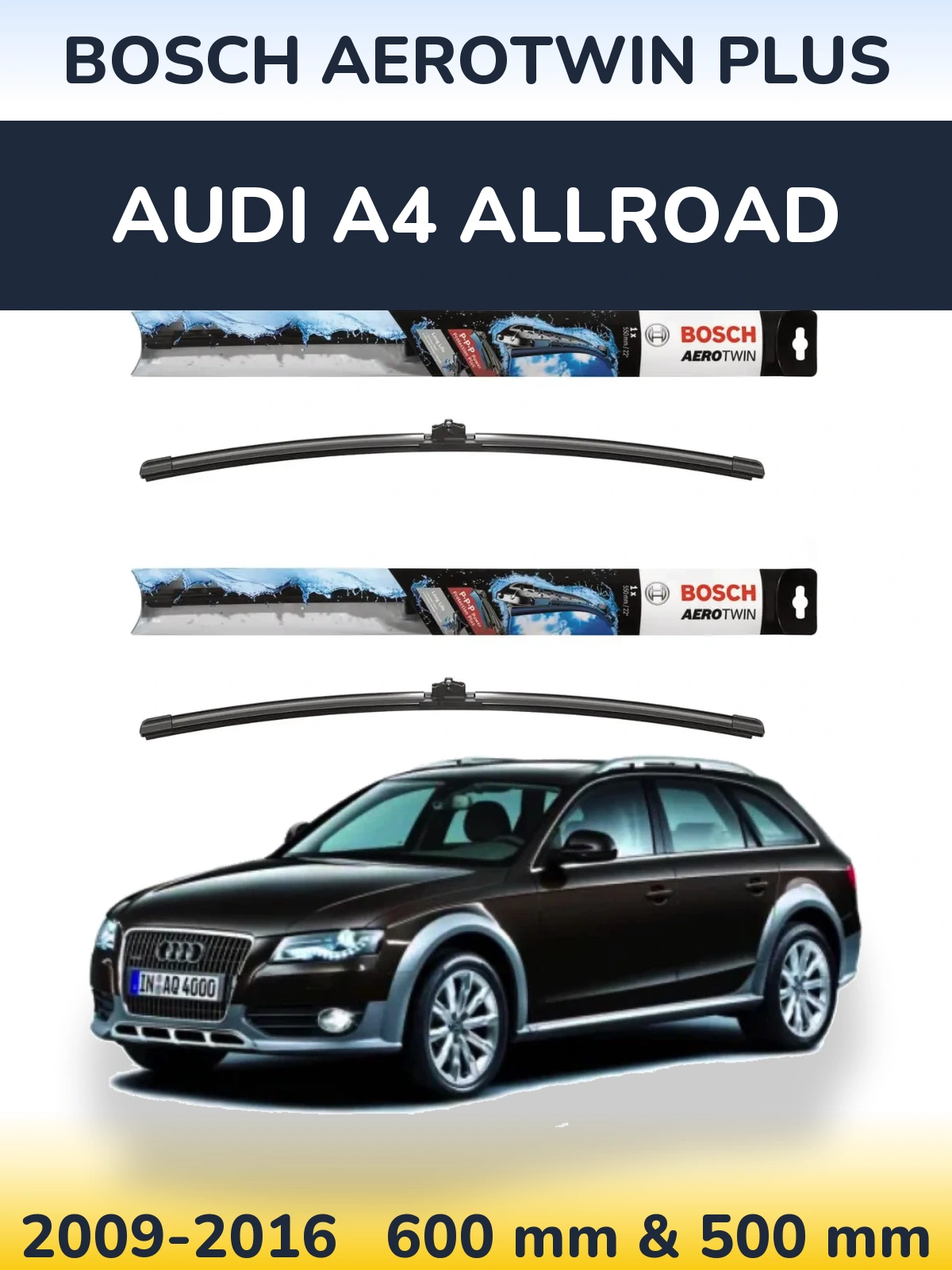 Ștergătoare BOSCH AeroTwin Plus pentru Audi A4 Allroad