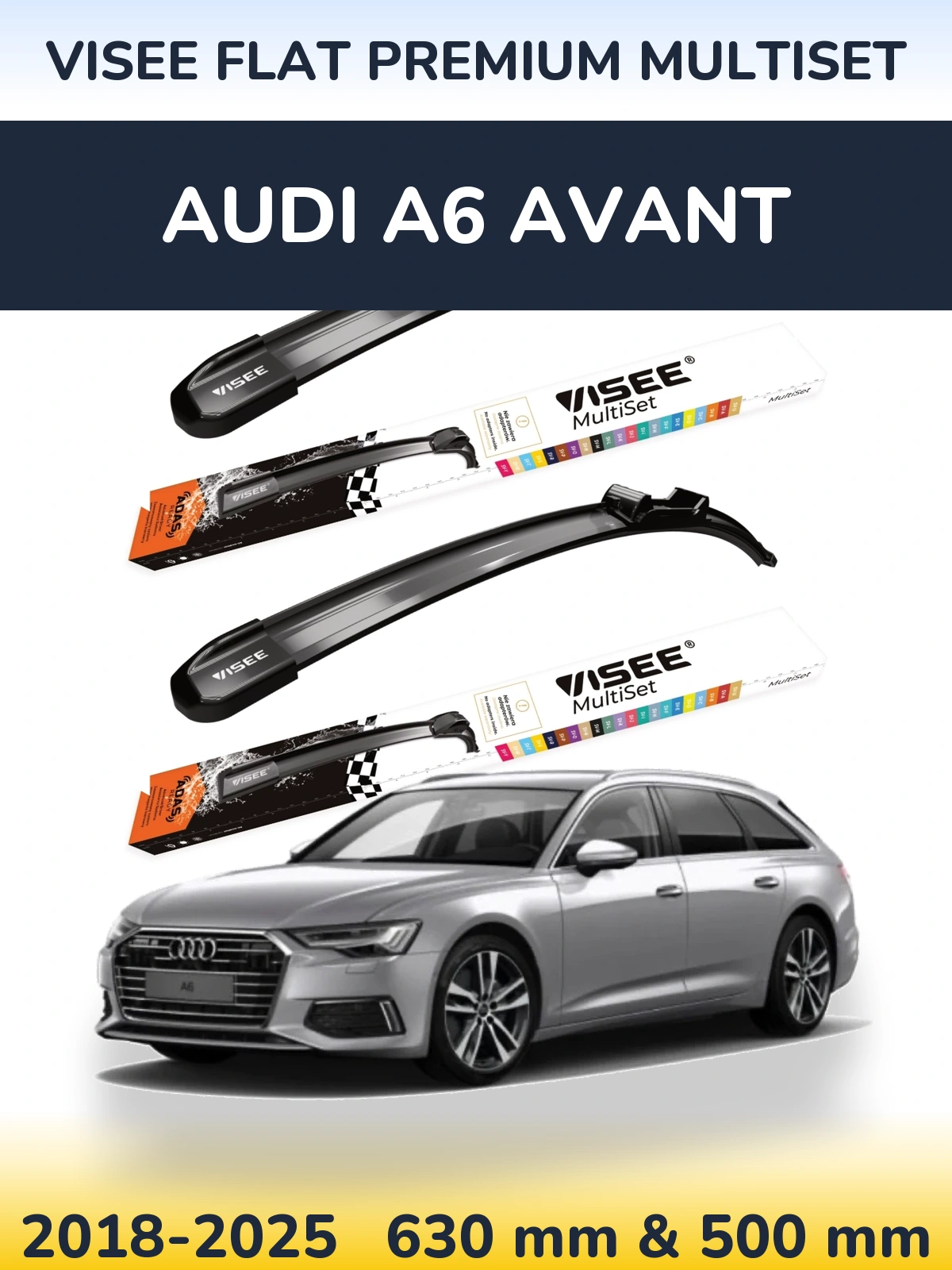 Ștergătoare VISEE FLAT PREMIUM MultiSet pentru Audi A6 Avant